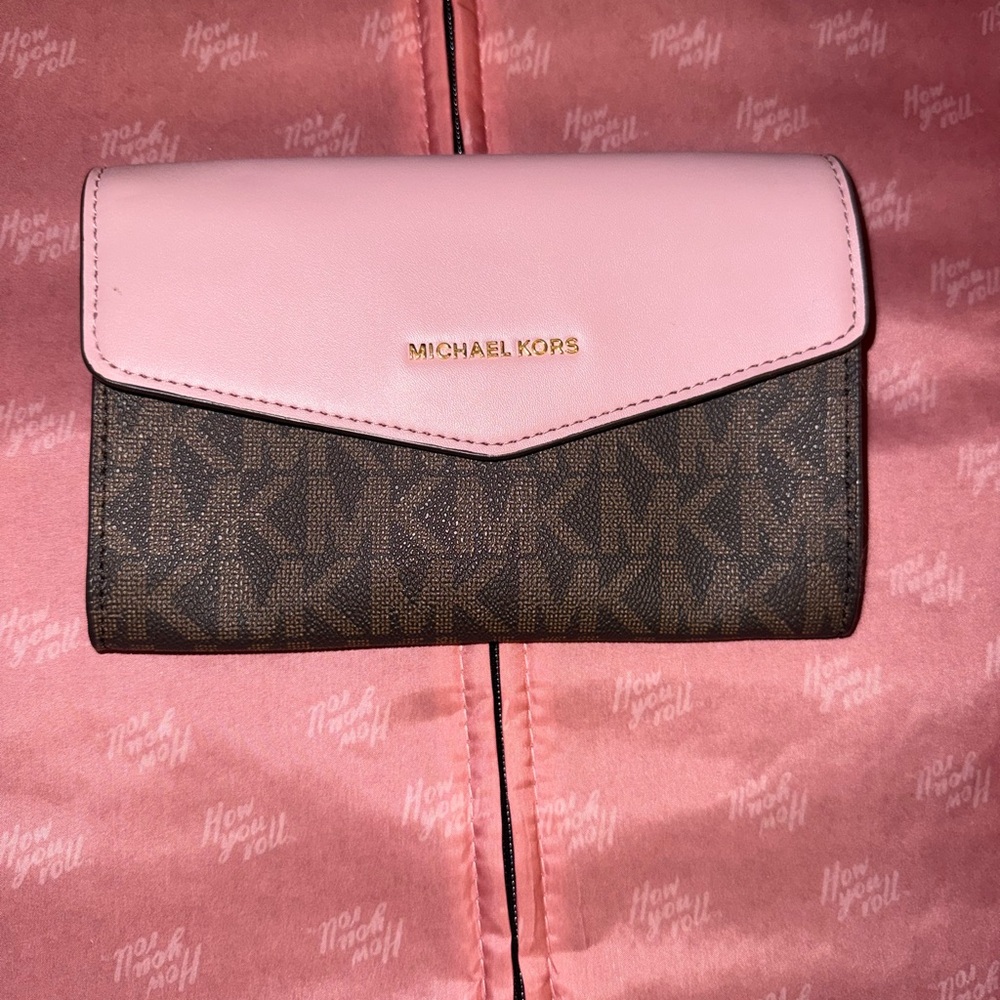 Michael Kors Pink and Brown Wallet